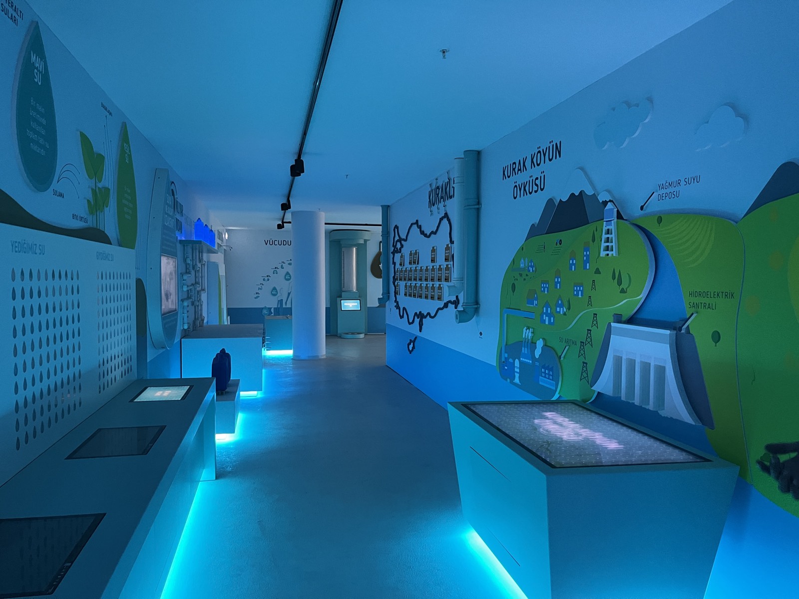 Interactive water and drought science exhibit at a science centre